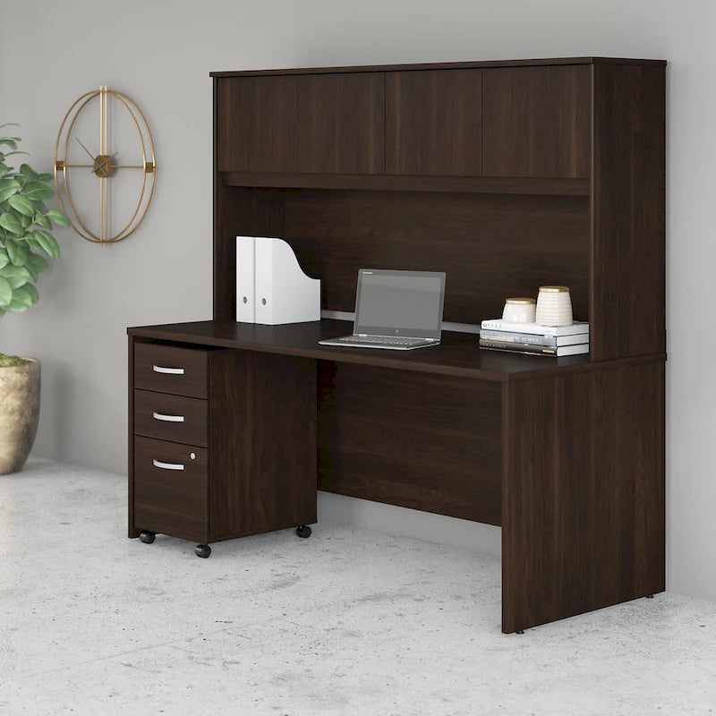 Scrivania da 72W con alzata e cassetti