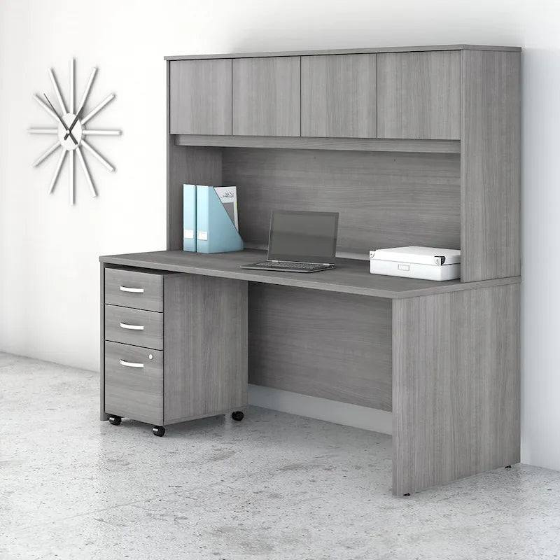 Scrivania da 72W con alzata e cassetti