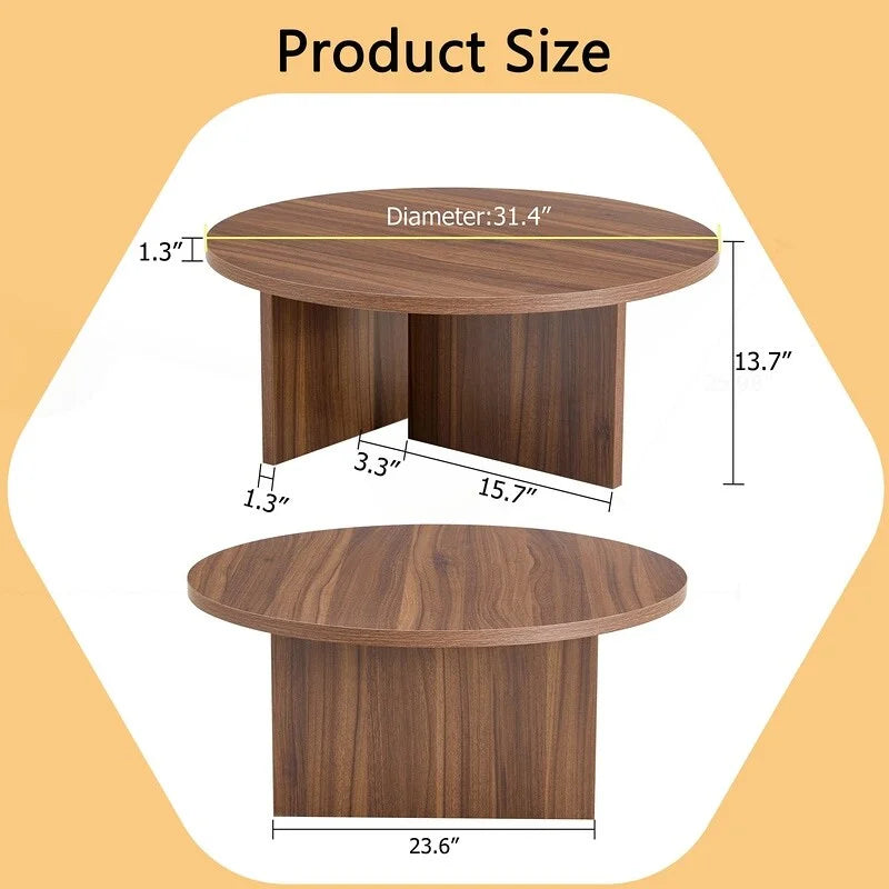 Veelzijdige ronde salontafel van MDF