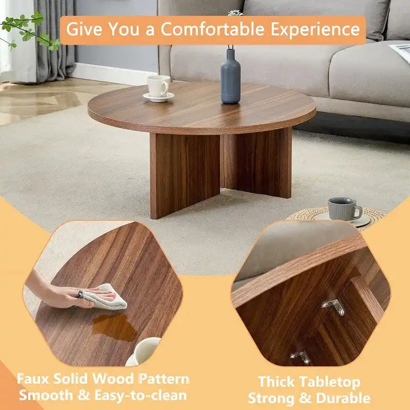 Veelzijdige ronde salontafel van MDF