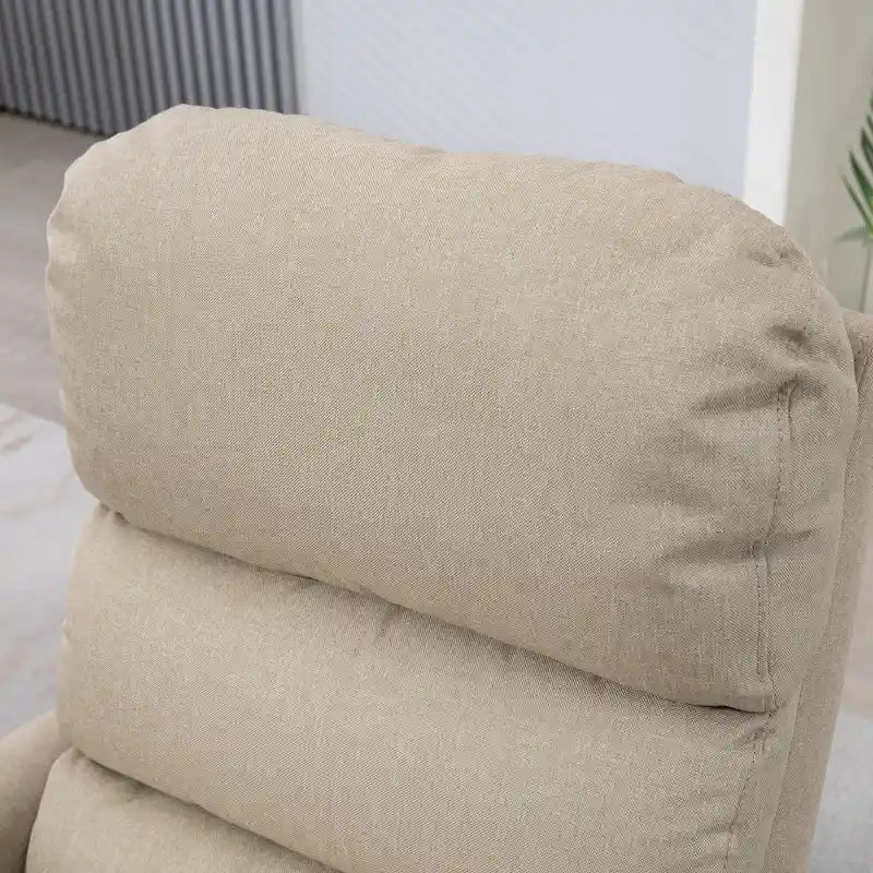 Electric Lift Recliner Chair for Seniors Adjustable Fabric Reclining Sofa with Remote and Side Pockets