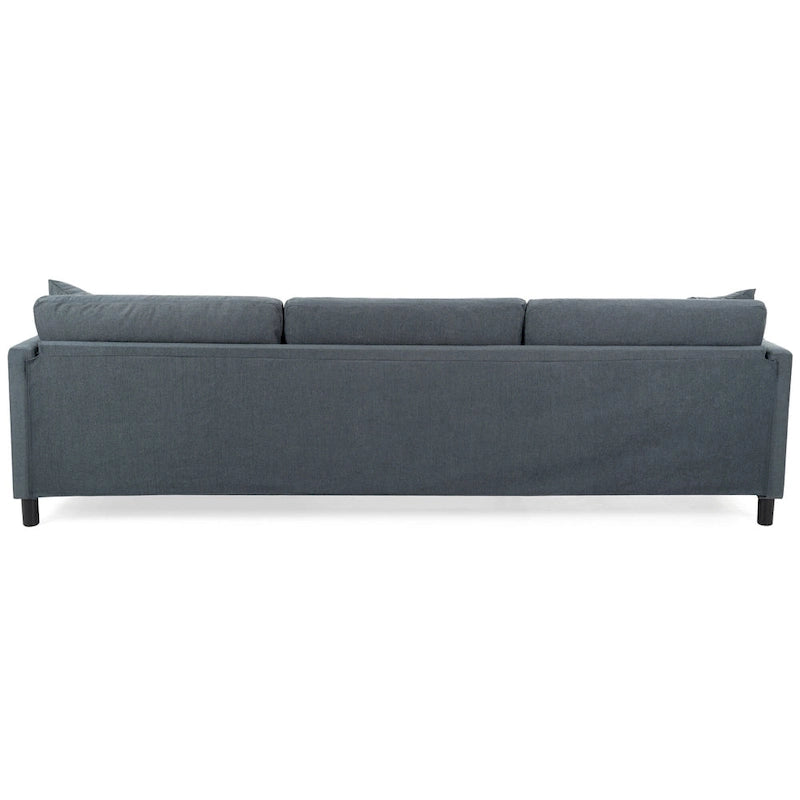 107.87 Removable Cushion 4-Seat Sectional Sofa with Movable Ottoman