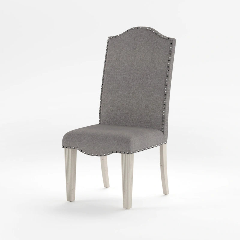 Antique Grey Fabric Dining Chairs (Set of 2)
