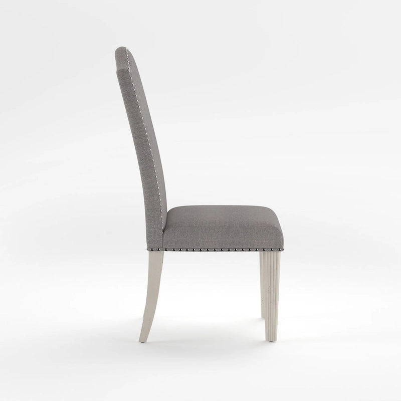 Antique Grey Fabric Dining Chairs (Set of 2)