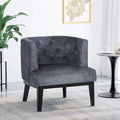 Fabric or Faux Leather Tufted Accent Chair