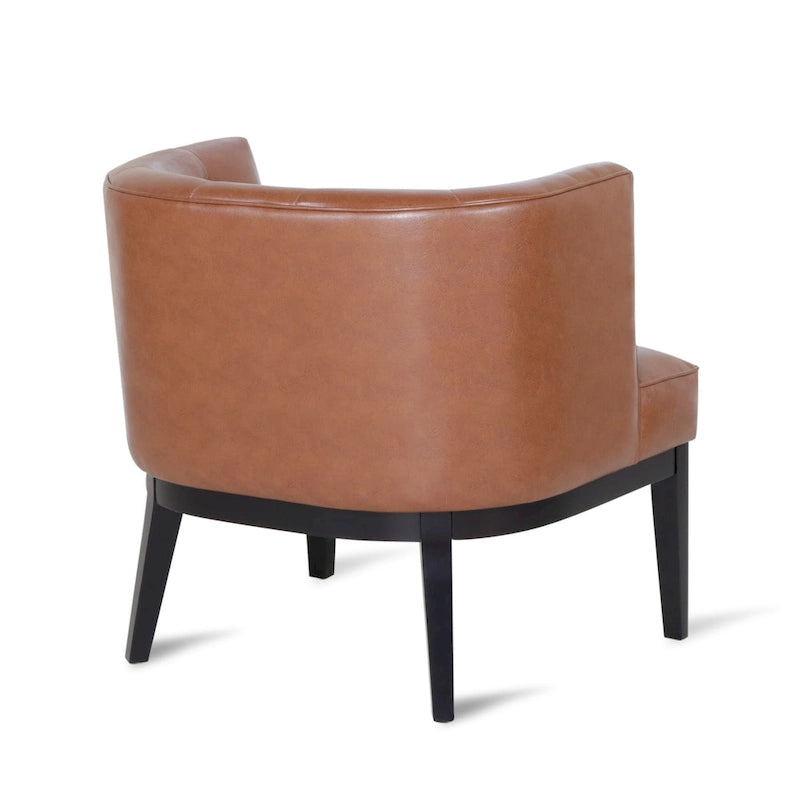 Fabric or Faux Leather Tufted Accent Chair