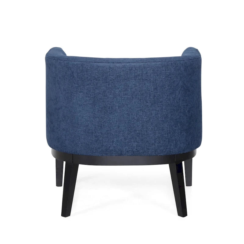 Fabric or Faux Leather Tufted Accent Chair
