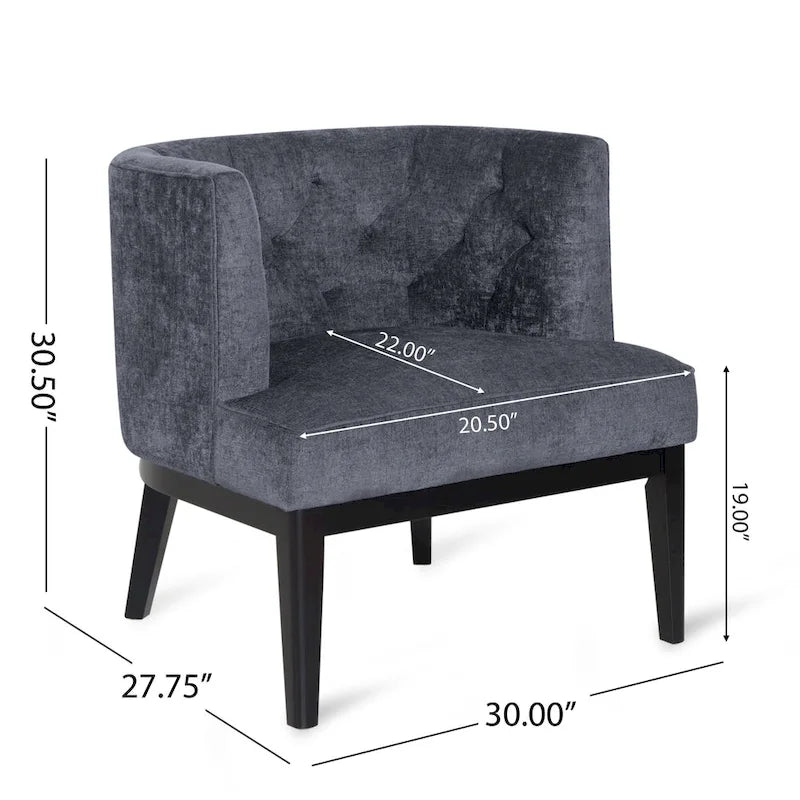 Fabric or Faux Leather Tufted Accent Chair