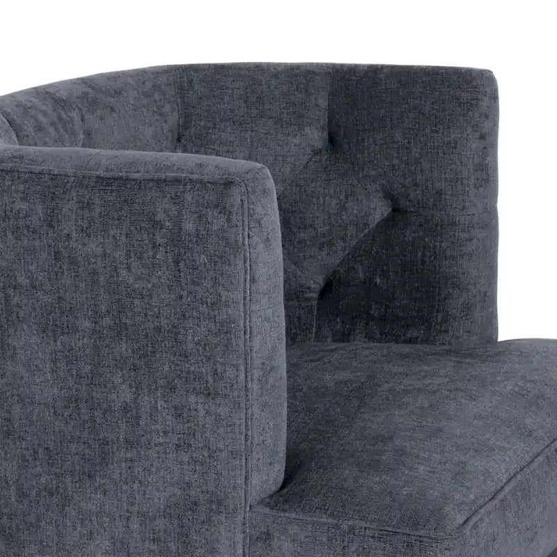 Fabric or Faux Leather Tufted Accent Chair
