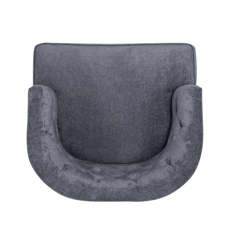 Fabric or Faux Leather Tufted Accent Chair