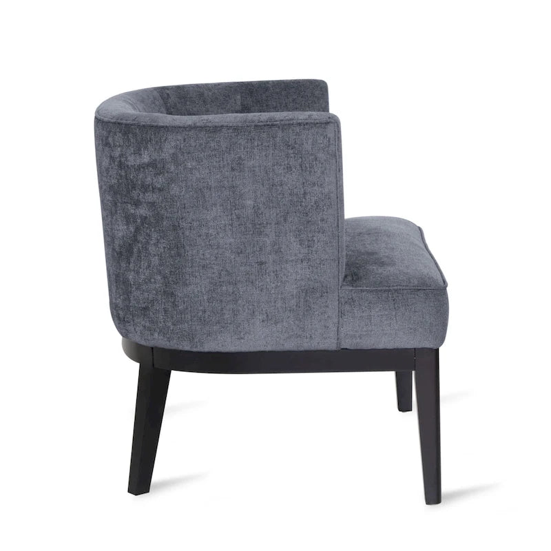 Fabric or Faux Leather Tufted Accent Chair