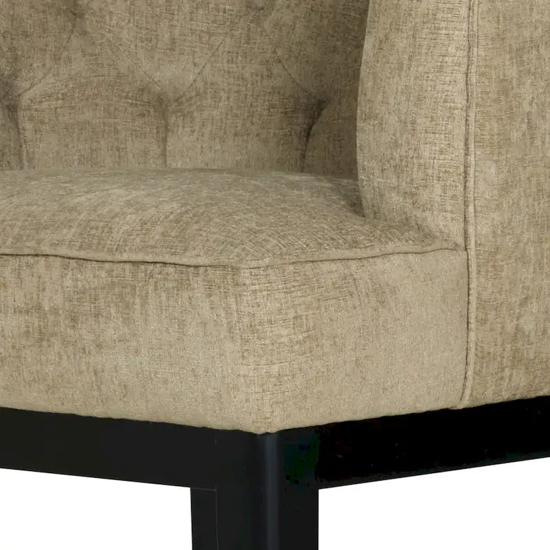 Fabric or Faux Leather Tufted Accent Chair