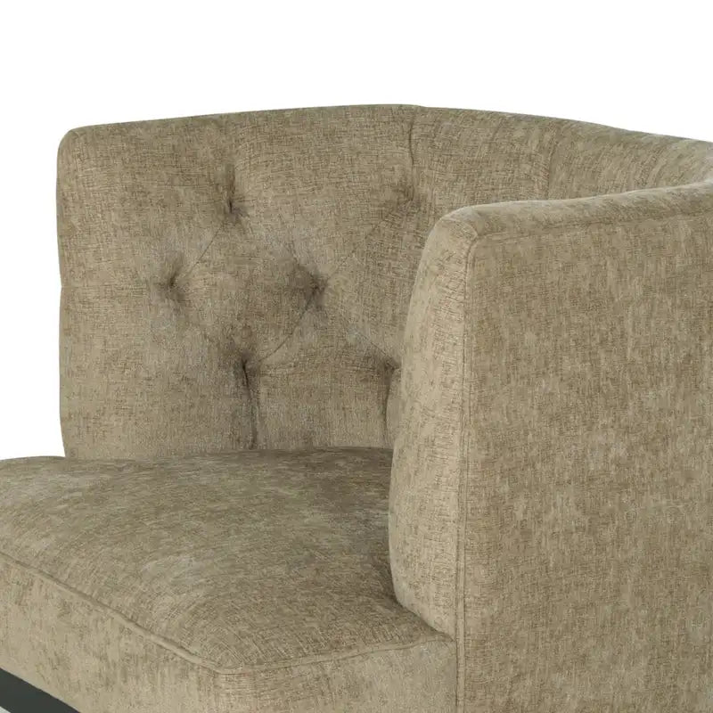 Fabric or Faux Leather Tufted Accent Chair