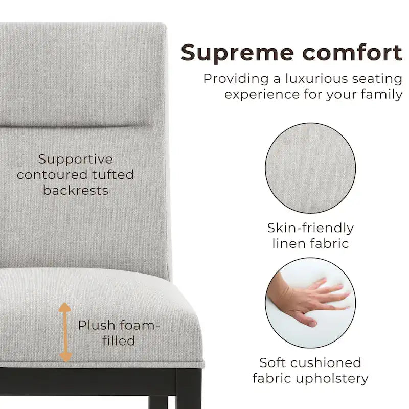 Contemporary Upholstered Side Chairs (Set of 2)