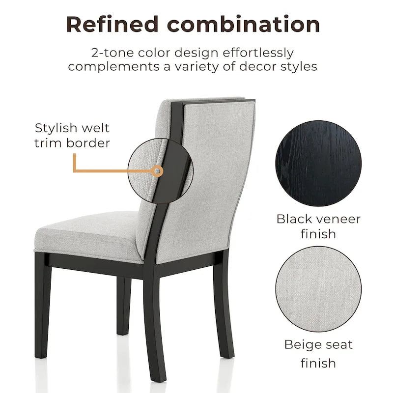 Contemporary Upholstered Side Chairs (Set of 2)