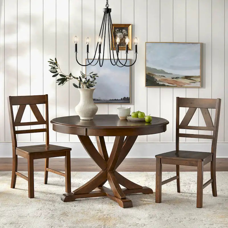 Country Style Dining Chairs (Set of 2)