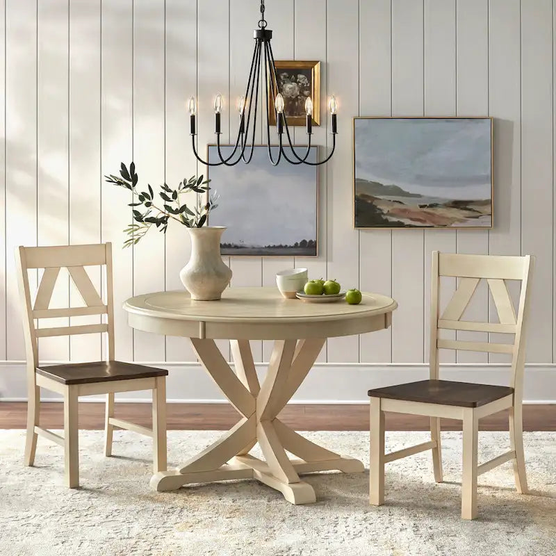 Country Style Dining Chairs (Set of 2)