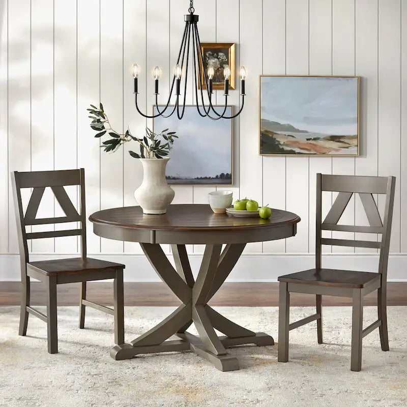 Country Style Dining Chairs (Set of 2)