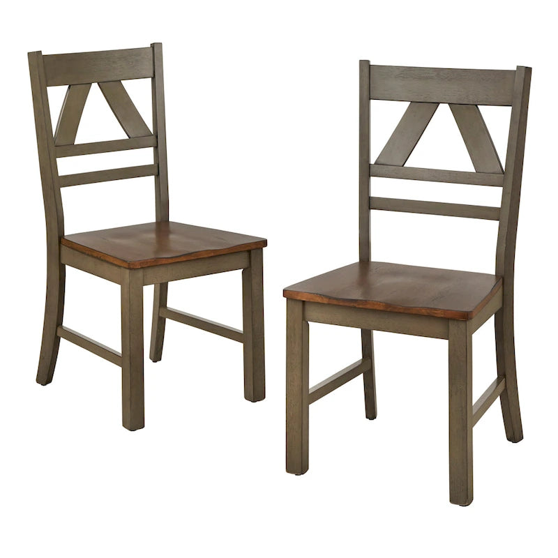 Country Style Dining Chairs (Set of 2)
