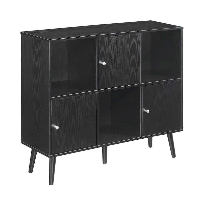 Organizer Sideboard Console Table with 3 Cubbies and 3 Cabinets