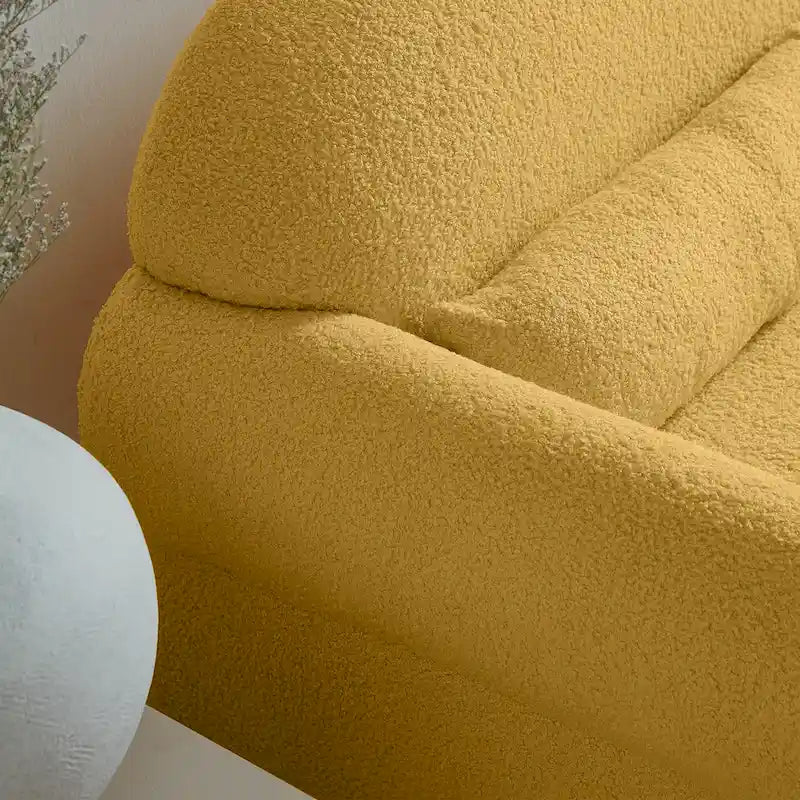 Sofá biplaza moderno de bouclé para sala