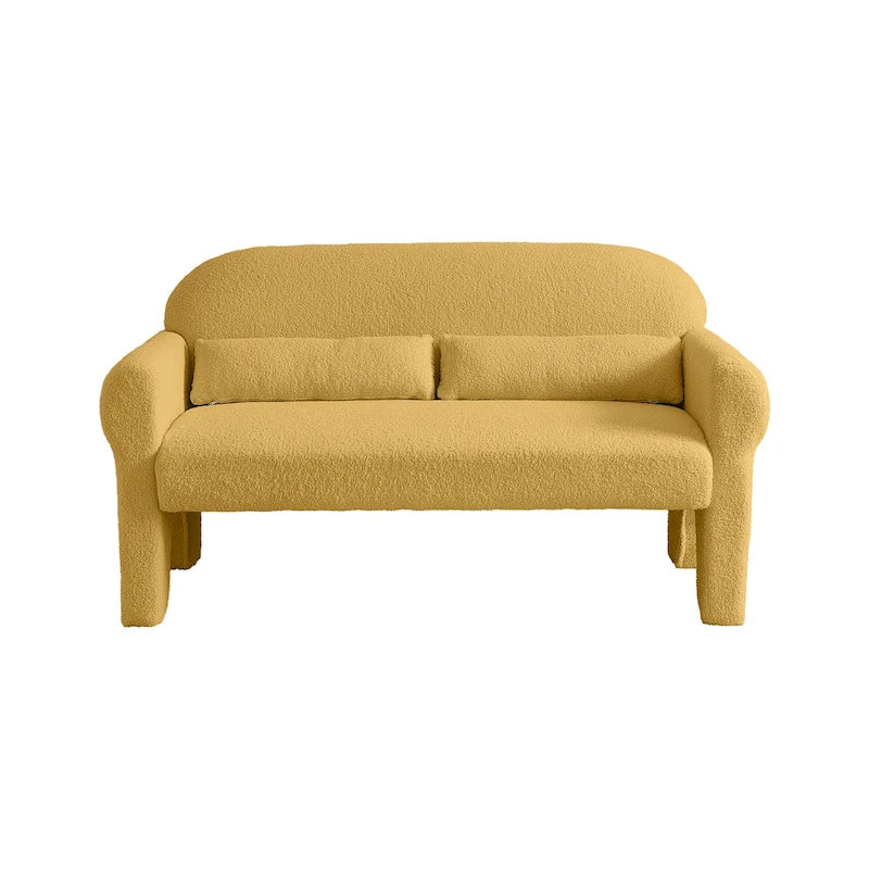 Sofá biplaza moderno de bouclé para sala