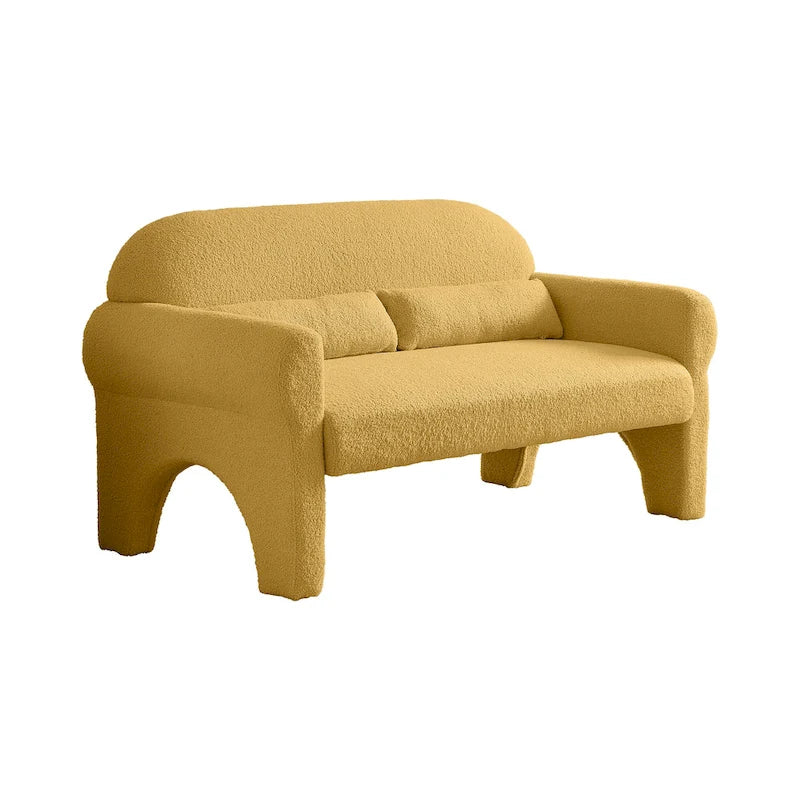 Sofá biplaza moderno de bouclé para sala