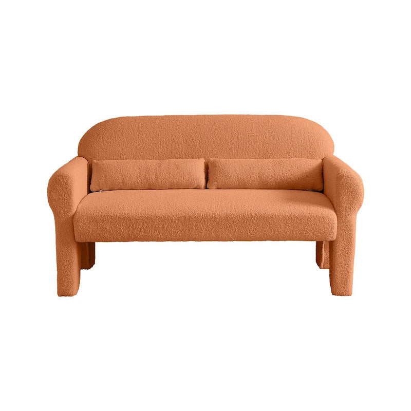Sofá biplaza moderno de bouclé para sala