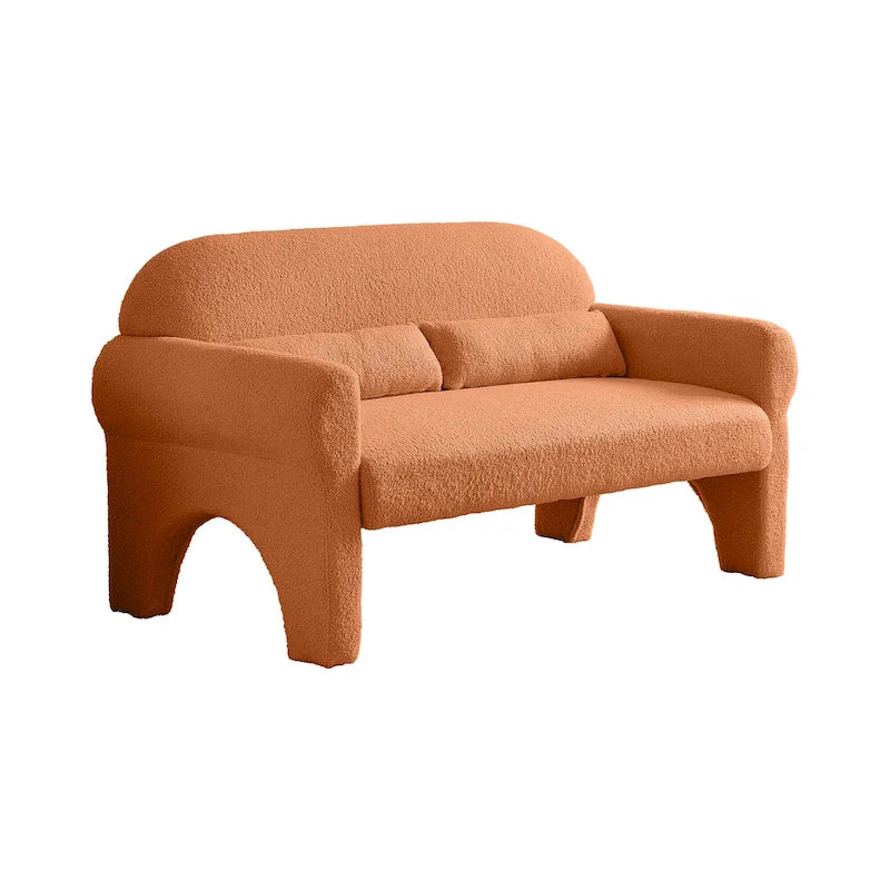 Sofá biplaza moderno de bouclé para sala