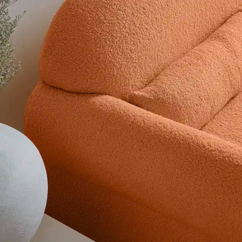 Sofá biplaza moderno de bouclé para sala