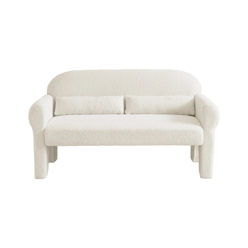Sofá biplaza moderno de bouclé para sala