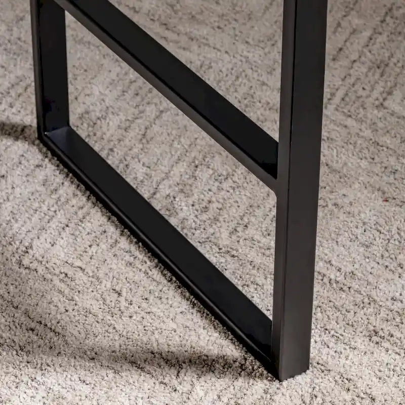 36W Mango Wood & Metal Standing Desk