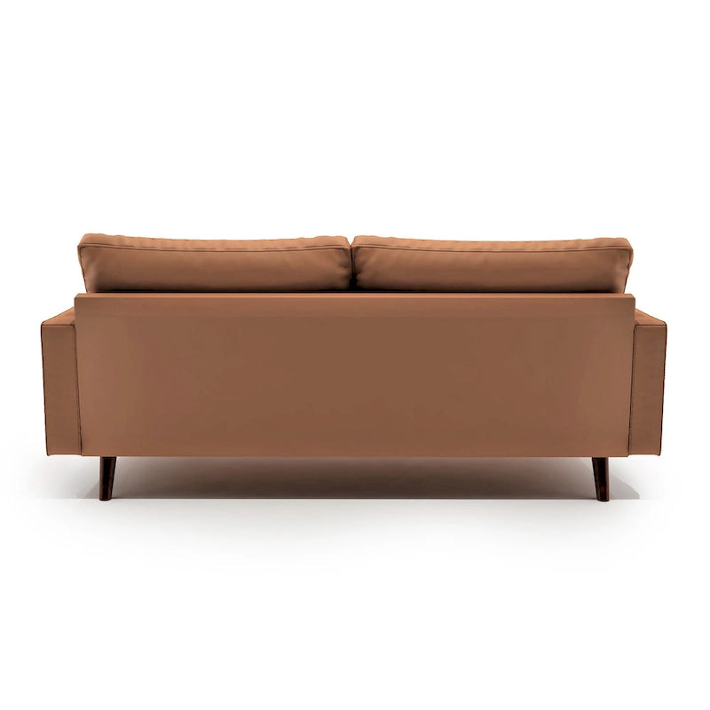 Faux Leather Mid-century Modern Sofa