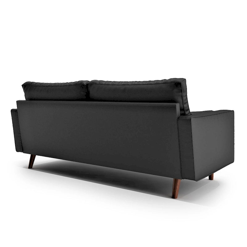 Faux Leather Mid-century Modern Sofa