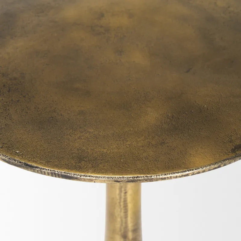 Large Gold Metal Accent Table