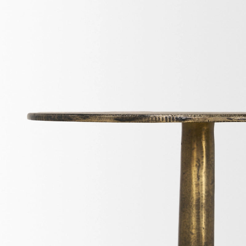 Large Gold Metal Accent Table