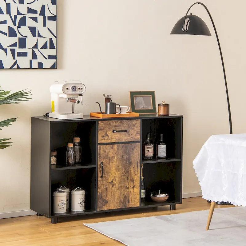 Farmhouse Buffet Sideboard Coffee Bar File Cabinet Console - 48 x 16 x 31.5 (L x W x H)
