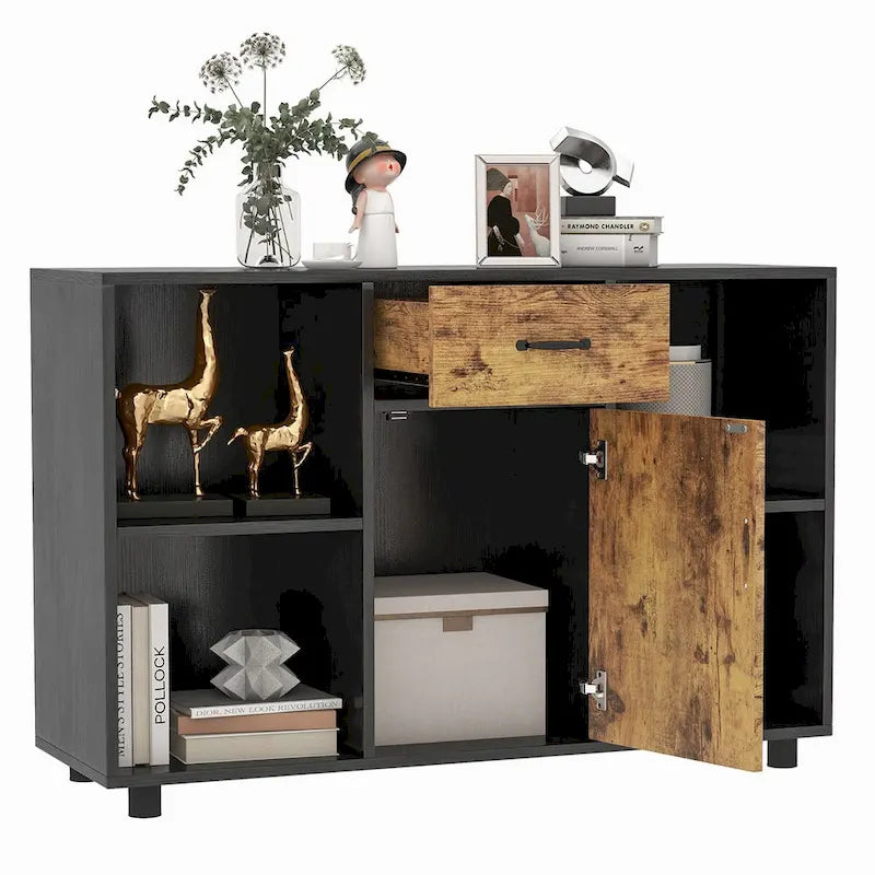 Farmhouse Buffet Sideboard Coffee Bar File Cabinet Console - 48 x 16 x 31.5 (L x W x H)