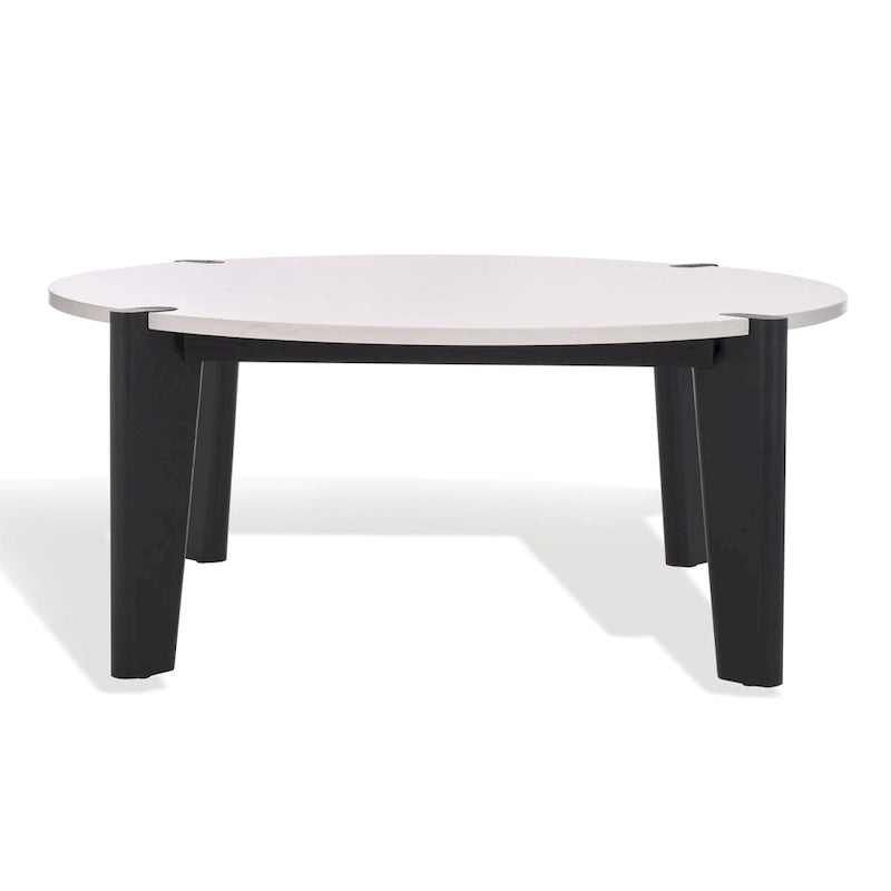 Mesa de centro redonda con superficie de mármol - 40 pulgadas de ancho x 40 pulgadas de profundidad x 16 pulgadas de alto - 40W x 40D x 16H