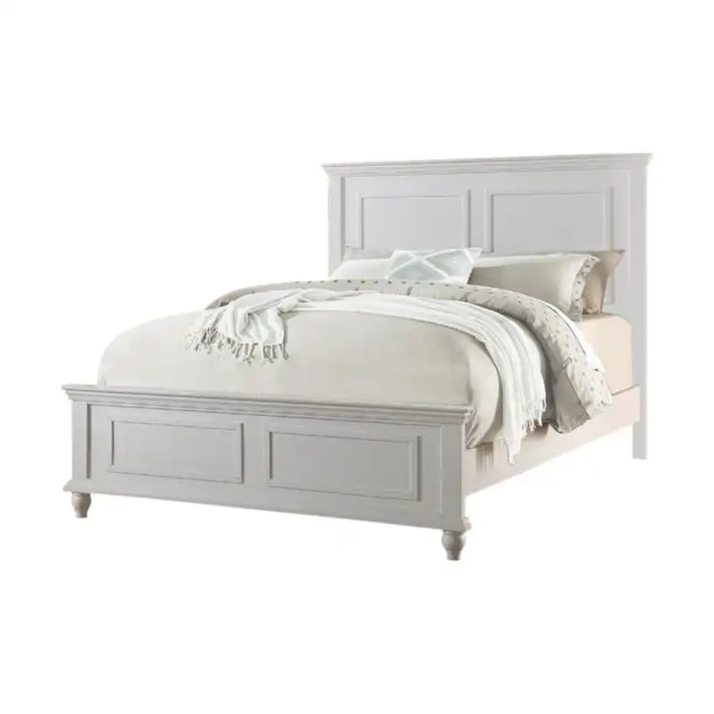Cama de madera cautivadora, blanca
