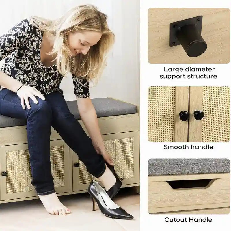 Banco con almacenamiento para zapatos