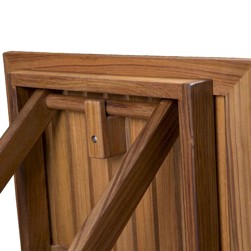 Table pliante en teck à lattes