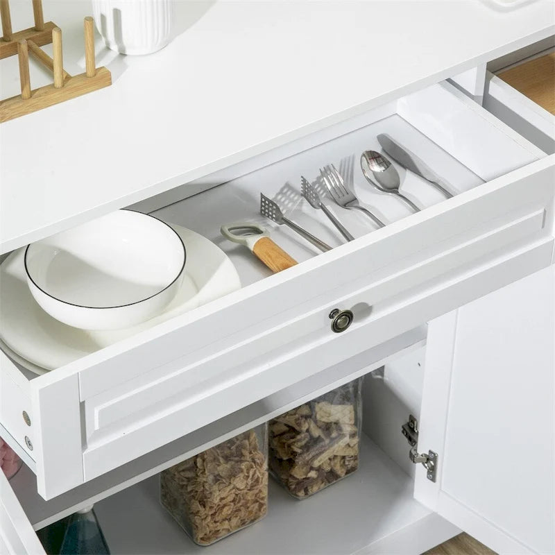Armario buffet de cocina moderno con 2 cajones y estantes ajustables