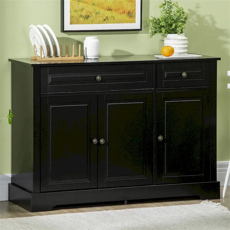 Armario buffet de cocina moderno con 2 cajones y estantes ajustables