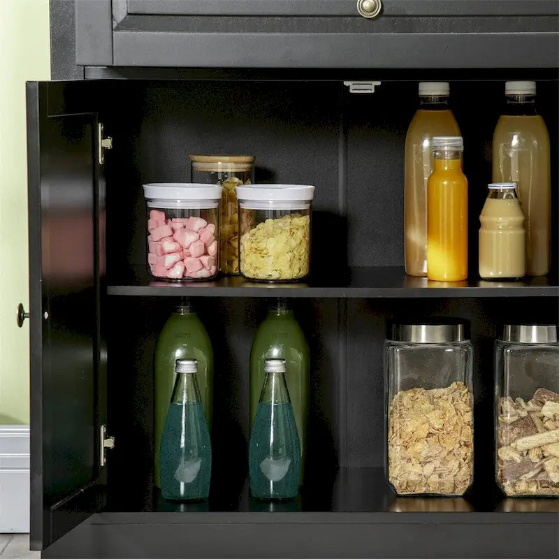 Armario buffet de cocina moderno con 2 cajones y estantes ajustables