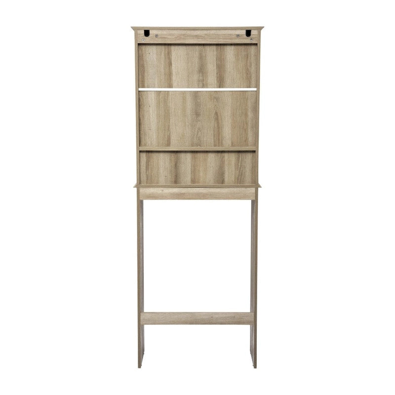 Brown Farmhouse Over the Toilet Cabinet Storage Organizer with 2 Shelves