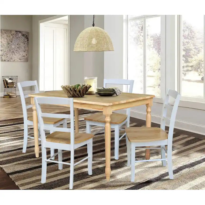 30 x 48 Solid Wood Dining Table with 4 Chairs